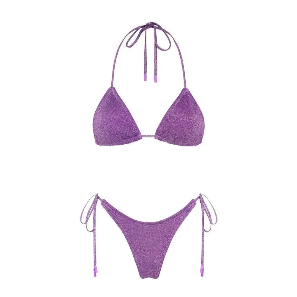 triangl swimwear Shimmery Purple Triangle Bikini